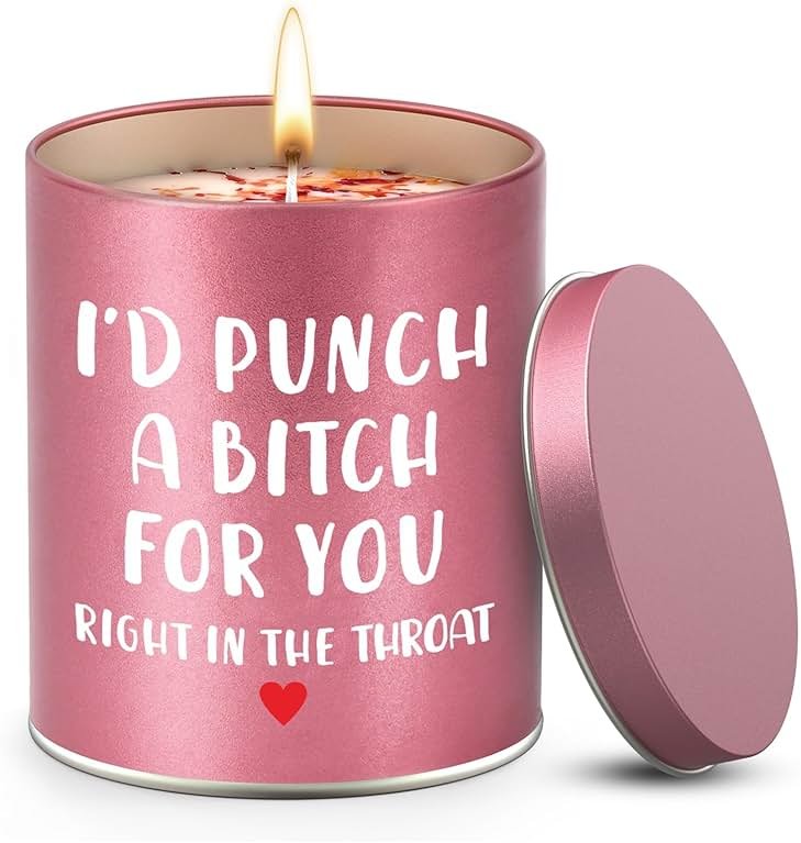 Christmas Birthday Gifts for Women Scented Candle, Valentines Day Gifts for Girlfriend Her, Mothers Day Gift for Mom Wife Sister Friendship White Elephant Stocking Stuffers Presents Funny Ideas Gift - Product Image