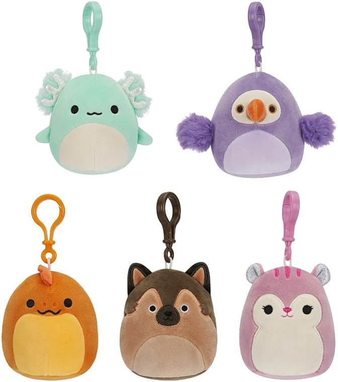 Squishmallows Original 3.5-Inch Clip-On Plush 5-Pack - Ultrasoft Official Jazwares Plush - Amazon Exclusive - Product Image