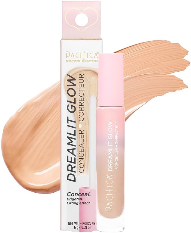 Pacifica Concealer – DreamLit Glow Full Coverage Concealer with Squalane for Dark Circles & Dark Spot Correction, Lightweight & Long-Lasting, Vegan & Cruelty-Free, Shade 09 (Warm Honey) - Product Image