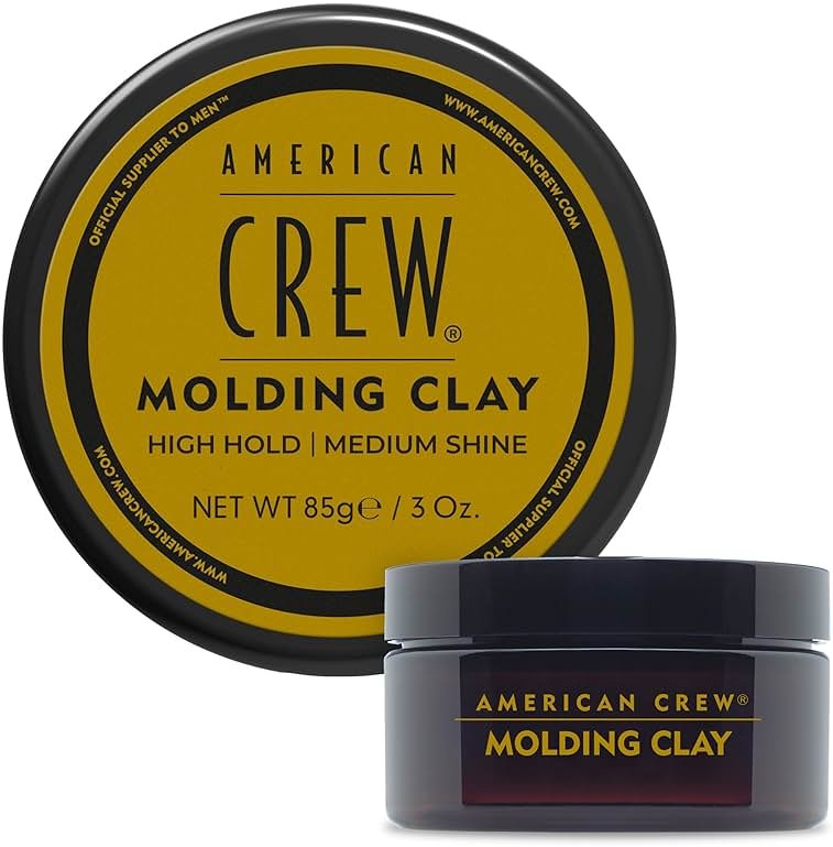 American Crew Men's Hair Molding Clay, Like Styling Gel with Strong Hold & Medium Shine, 3 oz - Product Image
