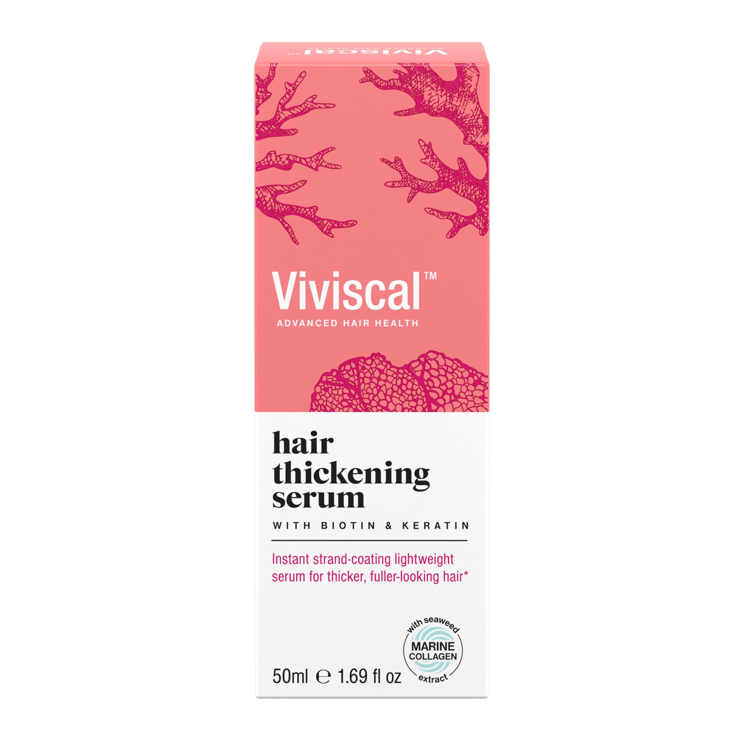 Viviscal Hair Thickening Serum, Leave-in Elixir for Thicker, Fuller Looking Hair, Instant Lightweight Hair Product with Keratin & Biotin, 1.69 fl oz - Product Image