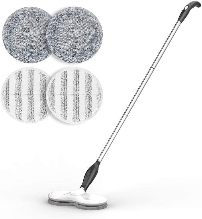 KOJEO Electric Mop for Floor Cleaning, As Seen On TV, Cordless Spin Mopper Motorised Electric Mops for Hardwood Tile Laminate Floor Daily Light Cleaning (No Water Tank) - Product Image