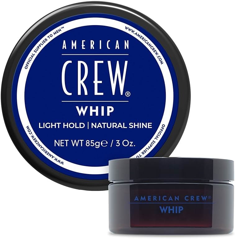 American Crew Men's Whip Styling Cream, Like Hair Gel with Light Hold & Natural Shine, 3 oz - Product Image