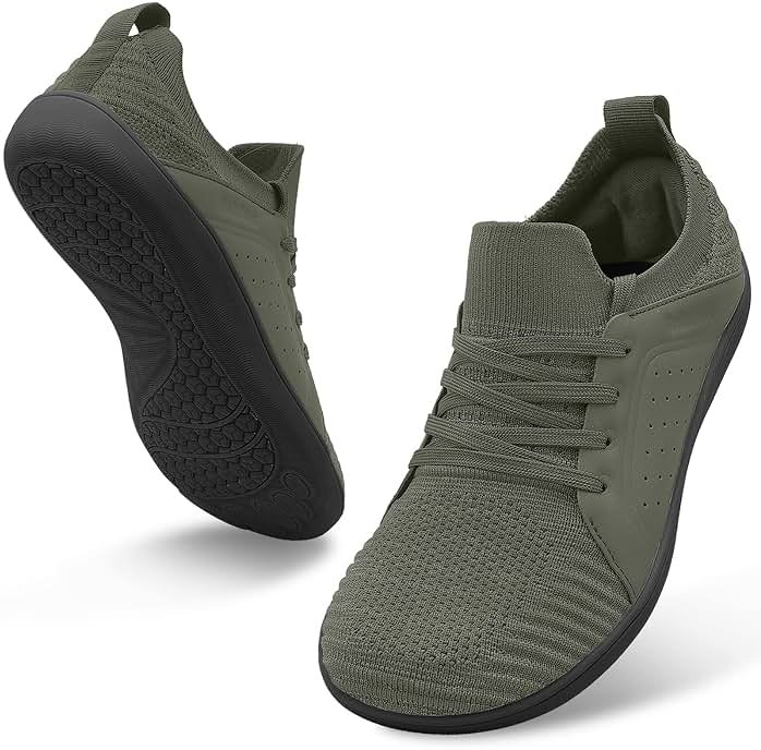 relxfeet Men's Barefoot Shoes Minimalist Cross-Trainer Shoes Wide Toe Walking Shoes Zero Drop Sole Trail Running Sneakers - Product Image