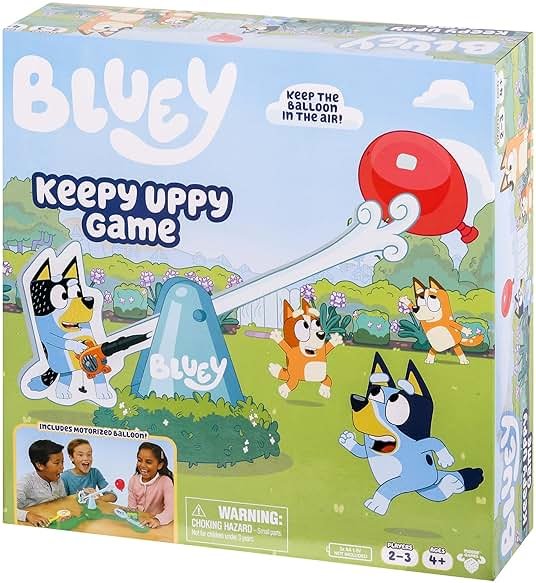Bluey Keepy Uppy Game, Motorized Toddler Game with Bingo and Chilli Character Paddles, Games for 4+ Year Olds - Product Image