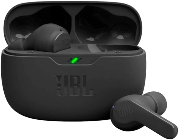 JBL Vibe Beam - True Wireless Earbuds - Black | JBL Deep Bass Sound, Comfortable fit, Up to 32 8h 24h total hours of battery life with speed charging - Product Image