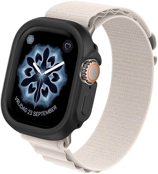 RhinoShield Bumper Case Compatible with Apple Watch Ultra 3/2 / Ultra (49mm) | Slim Protective Case, Lightweight and Shock Absorbent - Classic Black - Product Image