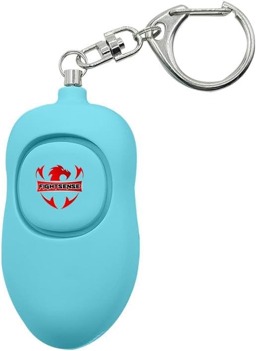 Fightsense Personal Alarm Keychain with Snap Hook, 130dB Siren Safety Alarm for Women LED Light (300m Audible) (Cyan) - Product Image