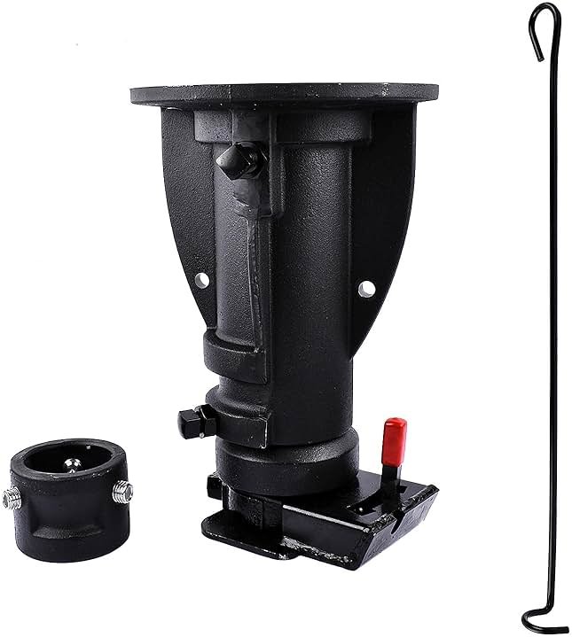 C5G1216 12"-16" Adjustable Cushioned 5th Wheel Gooseneck Adapter, Replacement for RV Camper Trailer, GTW 20000 Lbs, with Safty Chain - Product Image