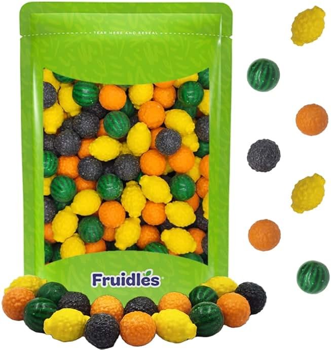 Fruidles Fancy Fruit Bubble Gum Balls, Original Fruit Shaped Candy Buffet Treats, Kosher Certified Parve (Half-Pound) - Product Image