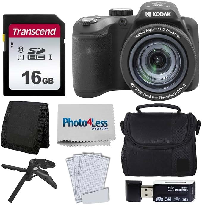 Kodak PIXPRO AZ405 Digital Camera (Black) + 16GB Memory Card + Camera Case + Accessories - Ultimate Bundle - Product Image