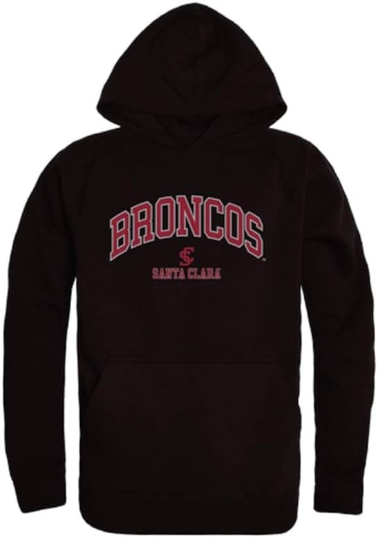 W Republic Santa Clara University Broncos Campus Fleece Hoodie Sweatshirts Black Medium - Product Image