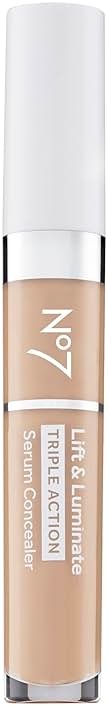No7 Lift & Luminate Triple Action Serum Concealer - Light - Anti Aging Liquid Concealer Makeup for Blemishes & Dark Circles - Medium to Full Coverage Concealer for Face (8ml) - Product Image