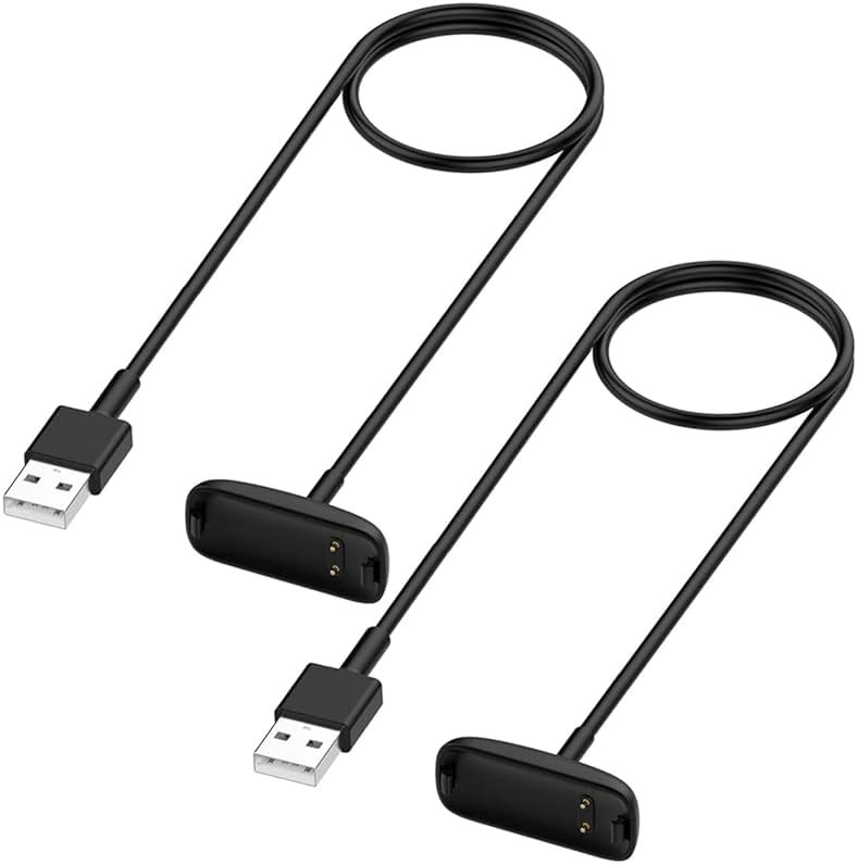Kissmart Charger for Fitbit Inspire 3, Replacement USB Charging Cable Cord Accessories for Fitbit Inspire 3 Fitness Tracker [2Pack, 3.3ft/1m] - Product Image
