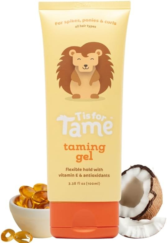 T is for Tame - Hair Taming Gel for Toddlers, Babies, and Kids - Vegan & Natural Hair Gel, Anti-Frizz, Non-Sticky, Styling Gel for Girls & Boys, Vitamin E Infused - 3.38 fl oz - Product Image