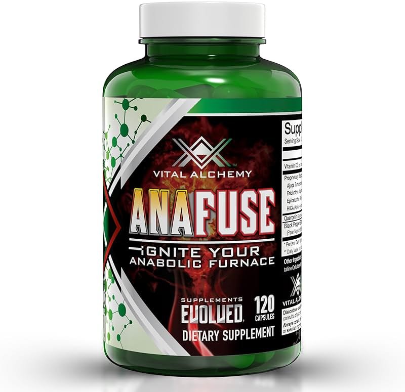 Vital Alchemy Anafuse Turkesterone Supplement for Men, Epicatechin, Quercetin, Black Pepper, and More - Increase Stamina, Lean Muscle Growth & Recovery - USA Made & Non-GMO - 120 Vegan Capsules - Product Image