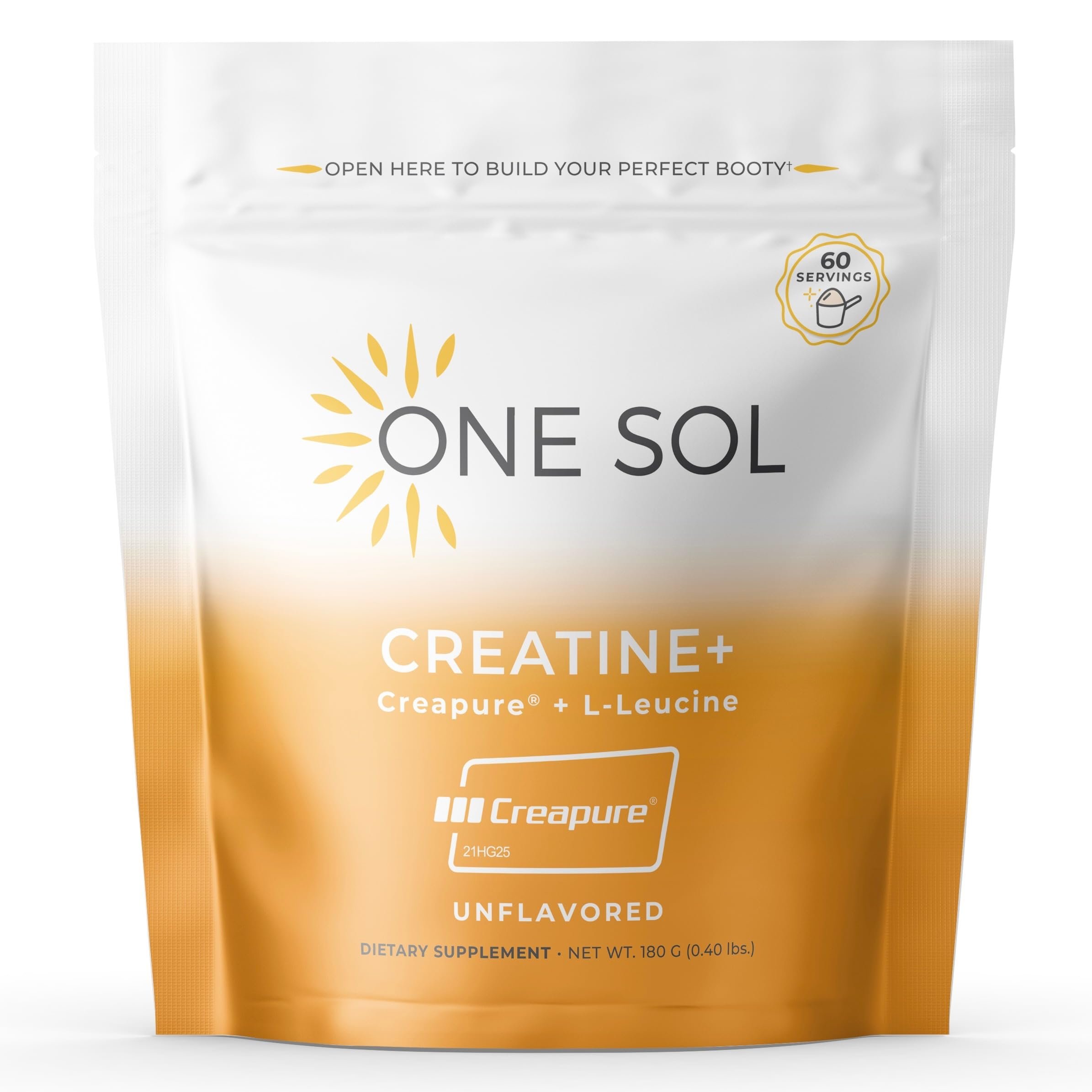 One Sol Creatine for Women, All Natural Women's Creatine Powder w Pure Creatine & Coconut Water, Increase Lean Muscle Mass, Reduce Recovery Time, Promotes Brain & Bone Health (Unflavored, 60 Servings) - Product Image