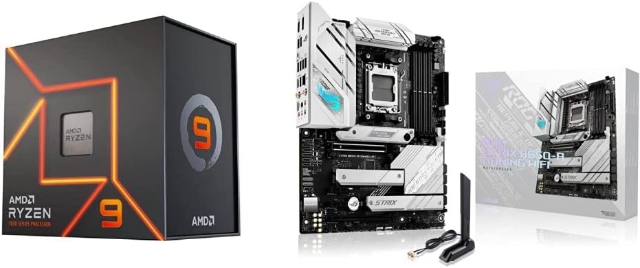 AMD Ryzen™ 9 7900X 12-Core, 24-Thread Unlocked Desktop Processor ASUS ROG Strix B650-A Gaming WiFi 6E AM5(LGA1718) Ryzen 7000 Motherboard(12+2 Power Stages,DDR5,3xM.2 Slots,PCIe® 4.0, 2.5G LAN) - Product Image