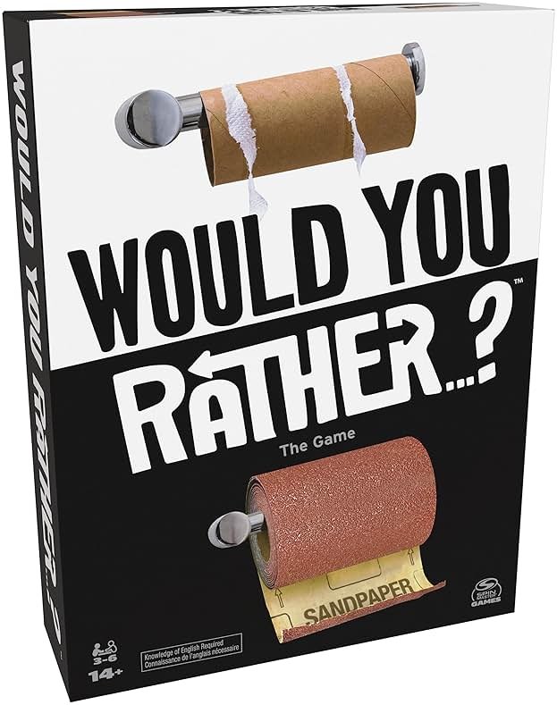Spin Master Games, Would You Rather? Funny Party Card Game for College, Friendsgiving, Birthdays, & More, for Teens & Adults, 3-6 Players, for Ages 14 & Up - Product Image