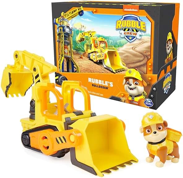 Rubble & Crew, Rubble’s Bulldozer Toy Truck with Movable Parts and a Collectible Action Figure, Kids Toys for Ages 3 and Up - Product Image