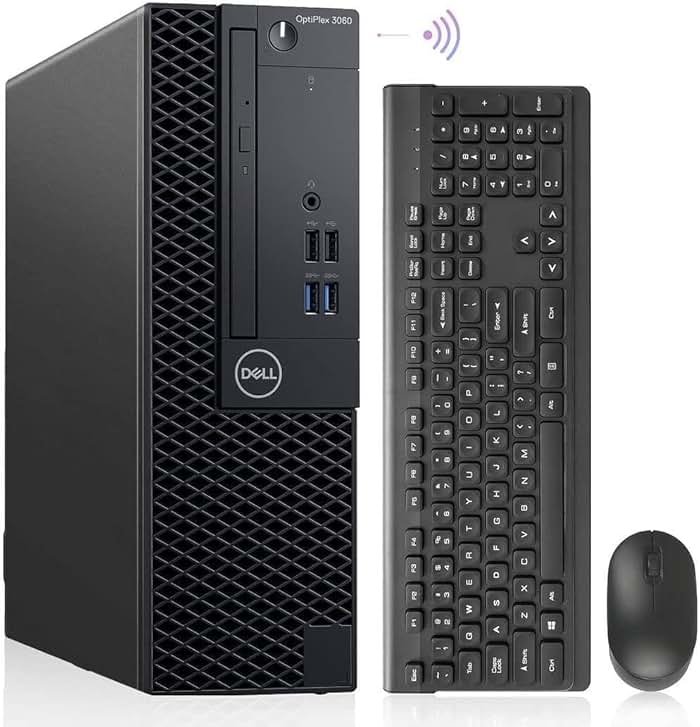 Dell OptiPlex 3060 Desktop Computers Windows 11 Pro Hexa Core i7-8700 Up to 4.60GHz32GB DDR4 1TB M.2 NVMe SSD1TB HDDAX210 Built-in WiFi 6E Small Form Factor PC(Renewed) Black (OptiPlex 3060 SFF) - Product Image