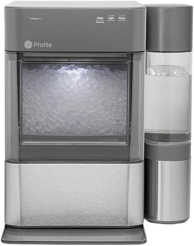 GE Profile Opal 2.0 XL with 1 Gallon Tank, Chewable Crunchable Countertop Nugget Ice Maker, Scoop included, 38 lbs in 24 hours, Pellet Ice Machine with WiFi & Smart Connected, Stainless Steel - Product Image