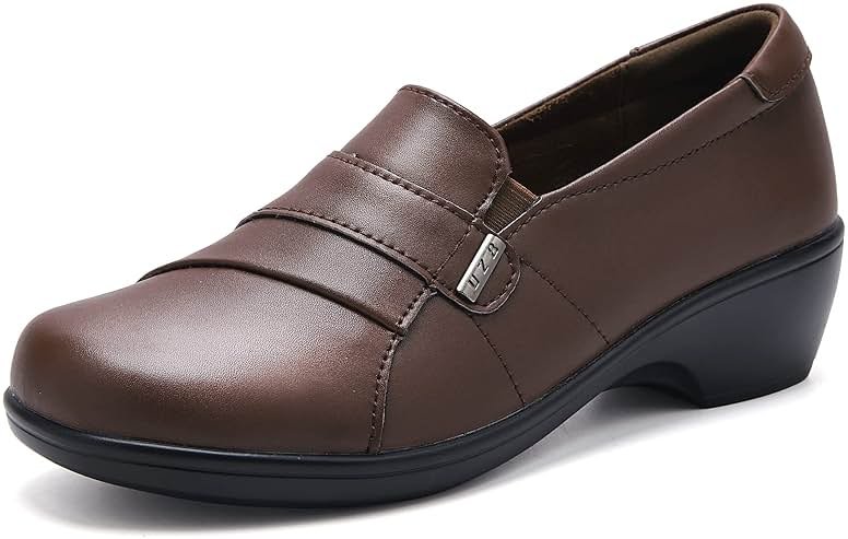 UZB Loafers for Women Dress Shoes Low Heel Slip On Shoes Casual Work Office Dressy Shoes - Product Image