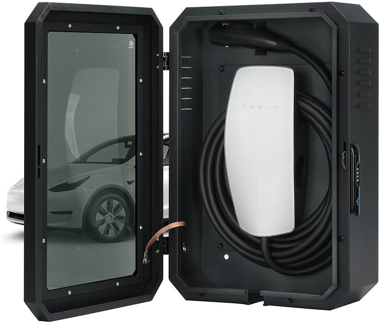 Jawjut Wall Charger Station Box Compatible with Tesla Model Y 3 S X Accessories Gen 3 Indoor/Outdoor Cable Organizer Waterproof Dustproof - Product Image