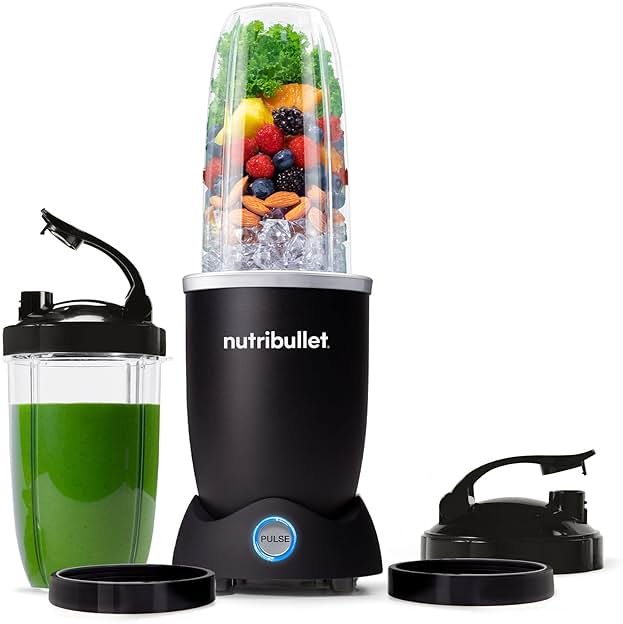 nutribullet Pro+ Personal Blender 1200W – Pulse Function, Auto Shut-Off, Nutrient Extractor for Smoothies, Shakes & Salsas – Includes 32 oz & 24 oz To-Go Cups, Matte Black - Product Image