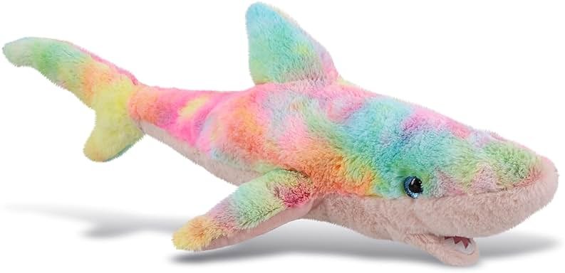 DolliBu Large Rainbow Shark Stuffed Animal – Soft Huggable Shark Stuffed Toy, Adorable Playtime Ocean Plush Toy, Cute Cuddle Gifts for Kids and Adults – 23 Inches - Product Image