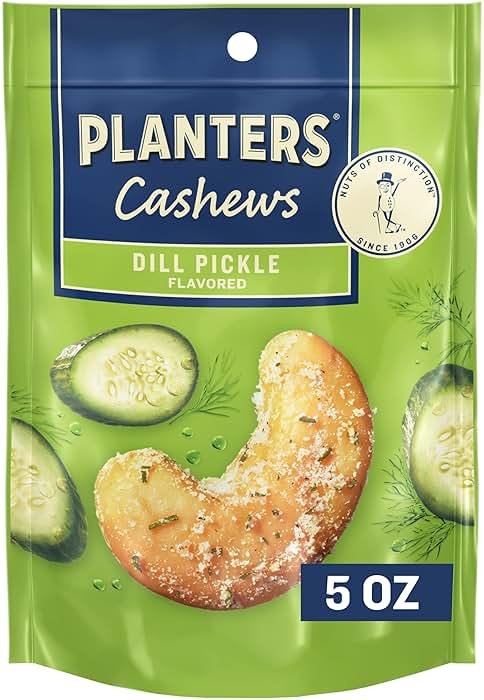PLANTERS Cashews Dill Pickle - Trail Mix Snack Packs - Snacks with Dill Pickle, Snack Pack, Party Trail Mix, 5 Oz Bag, Pack of 1 - Product Image