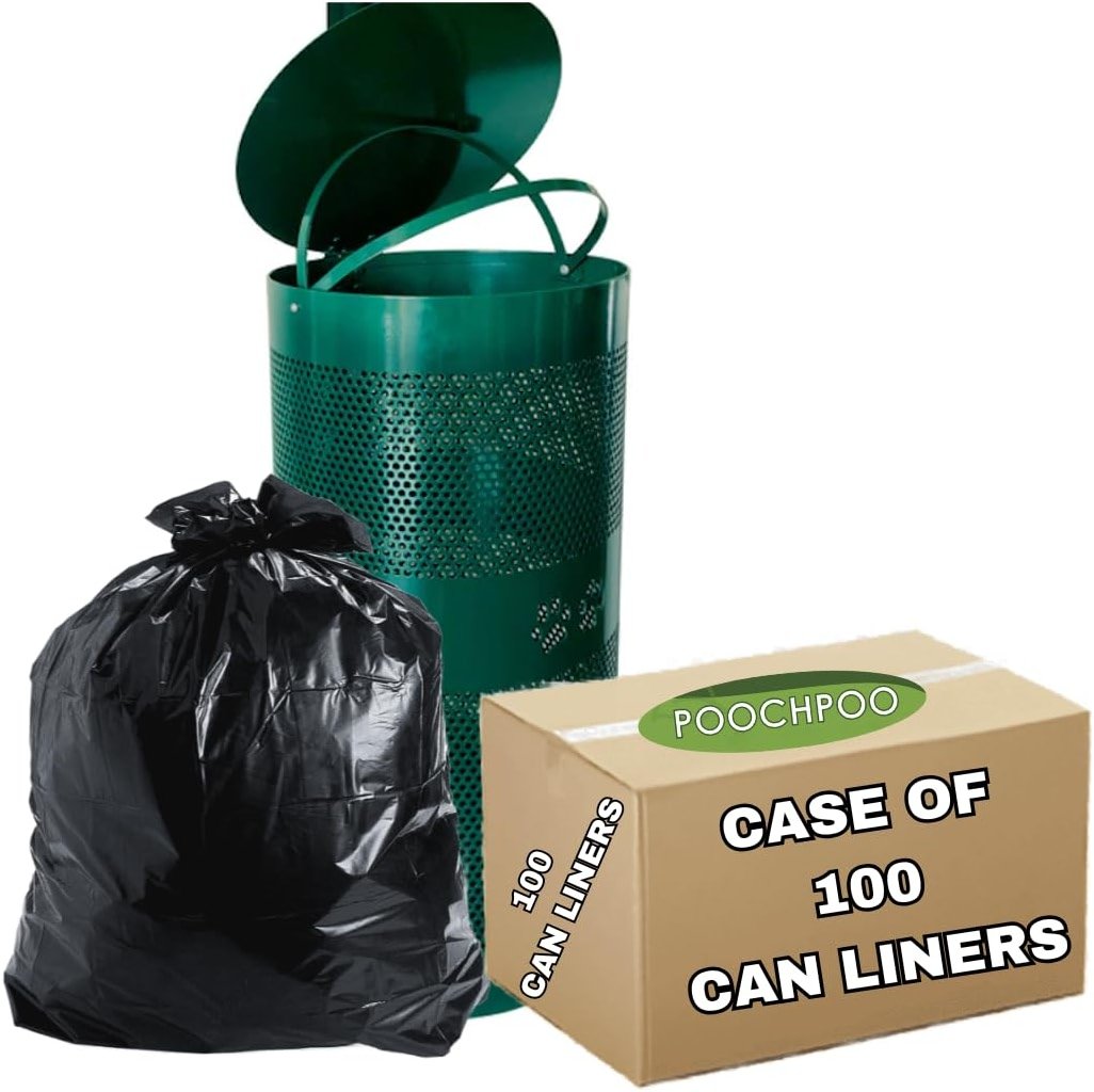 POOCHPOO Heavy-Duty Dog Waste Can Liners - Case of 100 Bags - Product Image