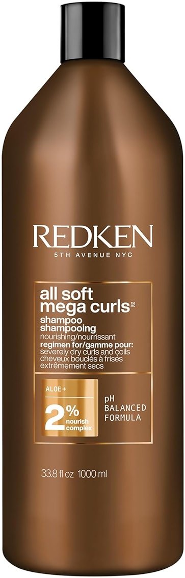 Redken All Soft Mega Curls Shampoo For Extremely Dry Curly & Coily Hair - Nourishes & Softens Severely Dry Hair, Sulfate Free - Product Image