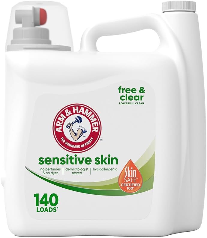 ARM & HAMMER Sensitive Skin Free & Clear, 140 Loads Liquid Laundry Detergent, 140 Fl oz - Product Image