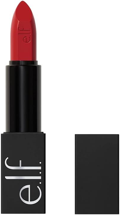 e.l.f. O Face Satin Lipstick, Richly Pigmented, Nourishing & Long-Lasting Creamy Lipstick, Infused With Jojoba, Vegan & Cruelty-Free, No Regrets - Product Image