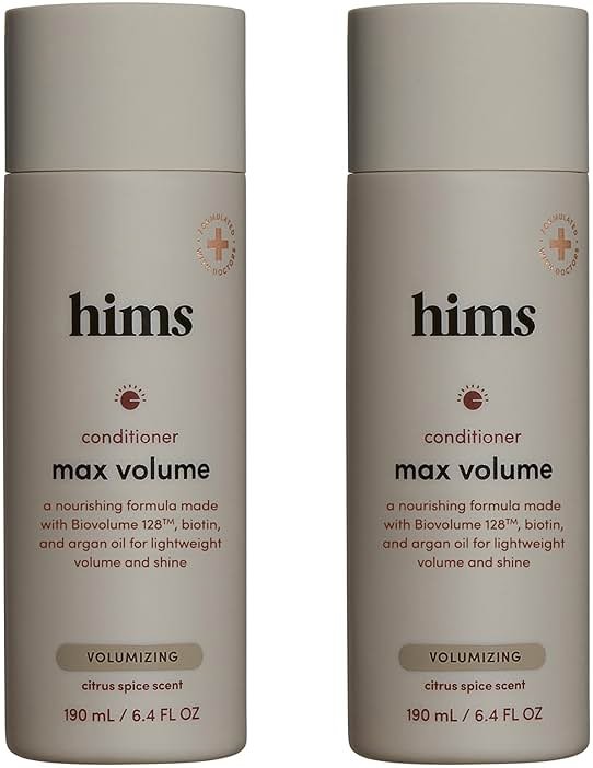 hims Max Volume Conditioner - Biovolume 128, Biotin & Argan Oil - Volumizing & Hydrating Conditioner - Paraben-Free & Sulfate-free - Citrus Spice Scent - 6.4 Fl Oz, 2 Pack - Product Image