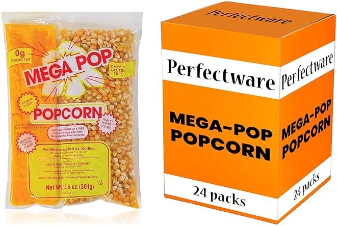 Perfectware 10.6oz Popcorn Portion Packets - Case of 24 Packets - Product Image