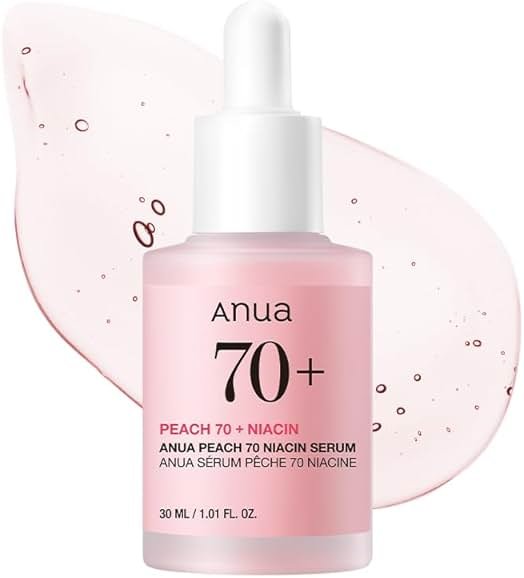 Anua Peach 70 Niacinamide Serum, Daily Glow Serum For Face, Skin Tone & Dullness Care with Vitamin B12, Lightweight, Hydrating For Glass Skin Effect, Korean Skin Care, 1.01 fl.oz - Product Image