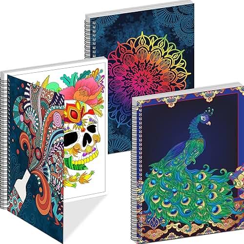 Kalysky Adult Coloring Books Set:3 Coloring Books for Adults Animal Flowers & Other Themes Designs.Coloring Books for Adults to Relax and Relieve Anxiety - Product Image