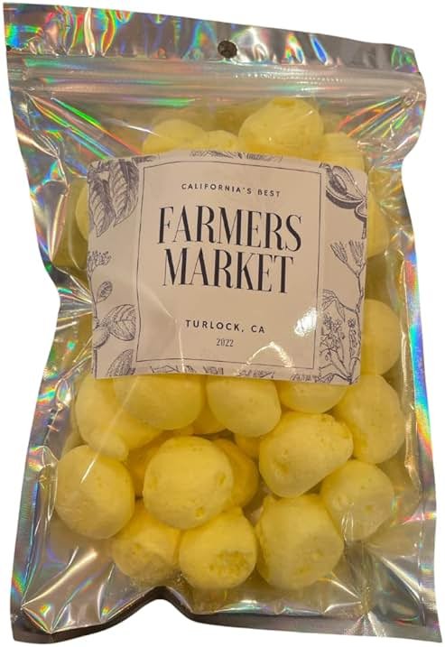Farmers Market Freeze-Dried Banana Taffy - Banana Candy, Natural Flavor, Freeze-dried Fruit Chewy Candy, Stretch & Tangy - Long Shelf, With Shareable Resealable Pack (2oz) - Product Image