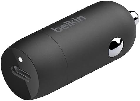 Belkin Boost↑Charge™ 30W Compact Fast Car Charger w/USB-C Power Delivery Port for iPhone 16, 16 Pro, 15, 15 Pro, Galaxy S25, S24, Note, Pixel 9 & More - Black - Product Image