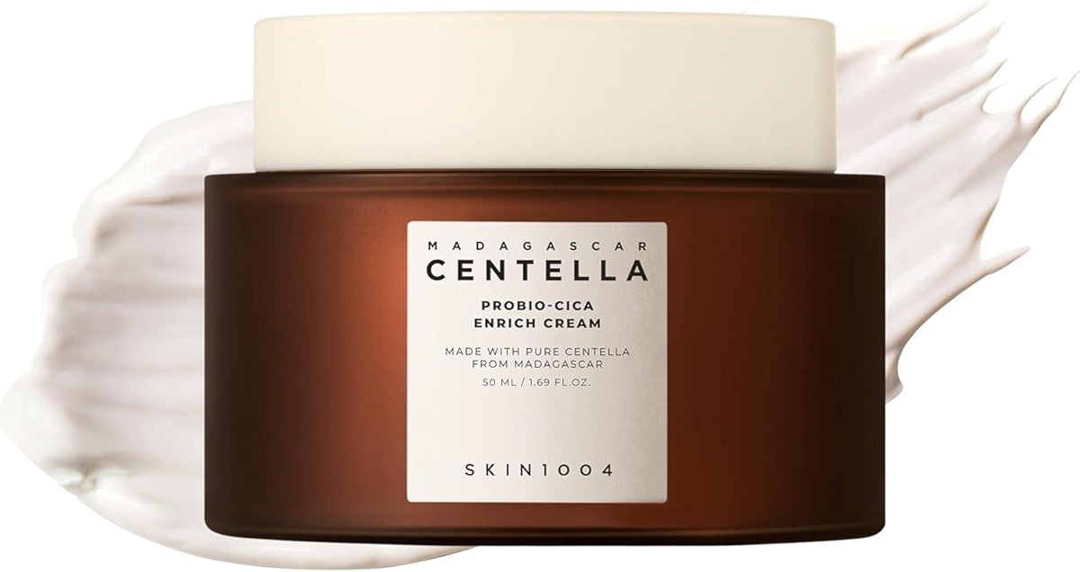 SKIN1004 Probio Cica Enrich Cream 1.69 fl.oz, 50ml, Korean Face Moisturiser, Night Face Cream with Madagascar Centella, Hydrating Moisturizer for Soothing and Strengthening the Skin, Korean Skin Care - Product Image