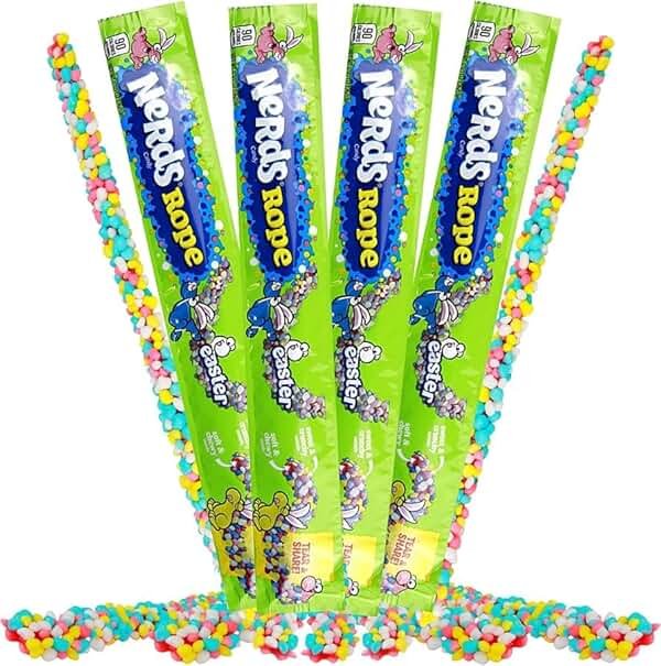 Needzo Easter Nerds Ropes, Individually Wrapped Candy, Pack of 4, 0.92 Ounces Each - Product Image