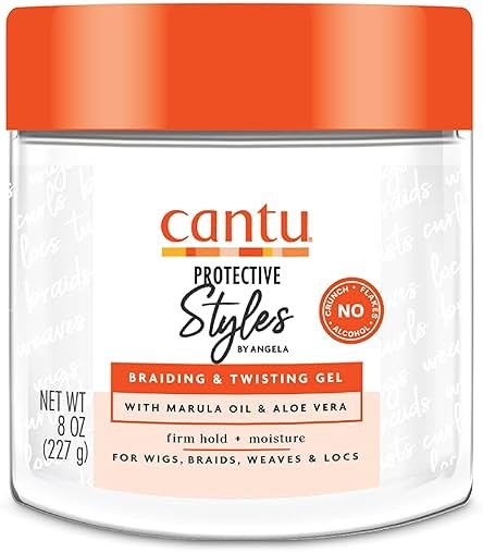Cantu Protective Styles by Angela Braiding & Twisting Gel with Marula Oil & Aloe Vera, Gel for Natural Hair, 8 Ounce - Product Image