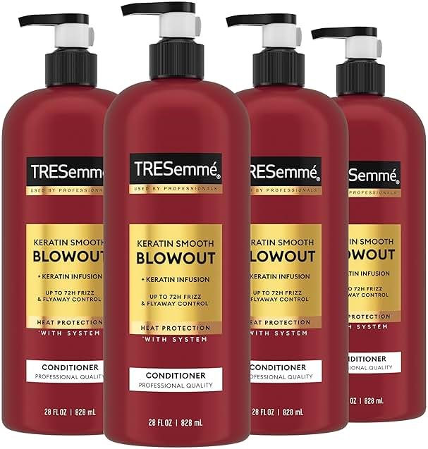 TRESemmé Keratin Smooth Conditioner 4 pack for Frizzy Hair, Formulated with Lamellar-Discipline, 28 Fl Oz - Product Image
