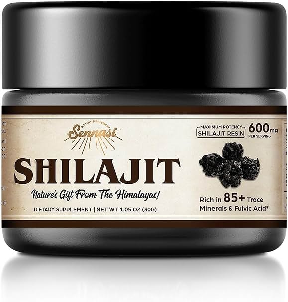 Shilajit Pure Himalayan Organic Shilajit Resin - 600mg Maximum Potency Natural Organic Shilajit Resin with 85+ Trace Minerals & Fulvic Acid for Energy, Immune Support, 30 Grams (1 Pack) - Product Image