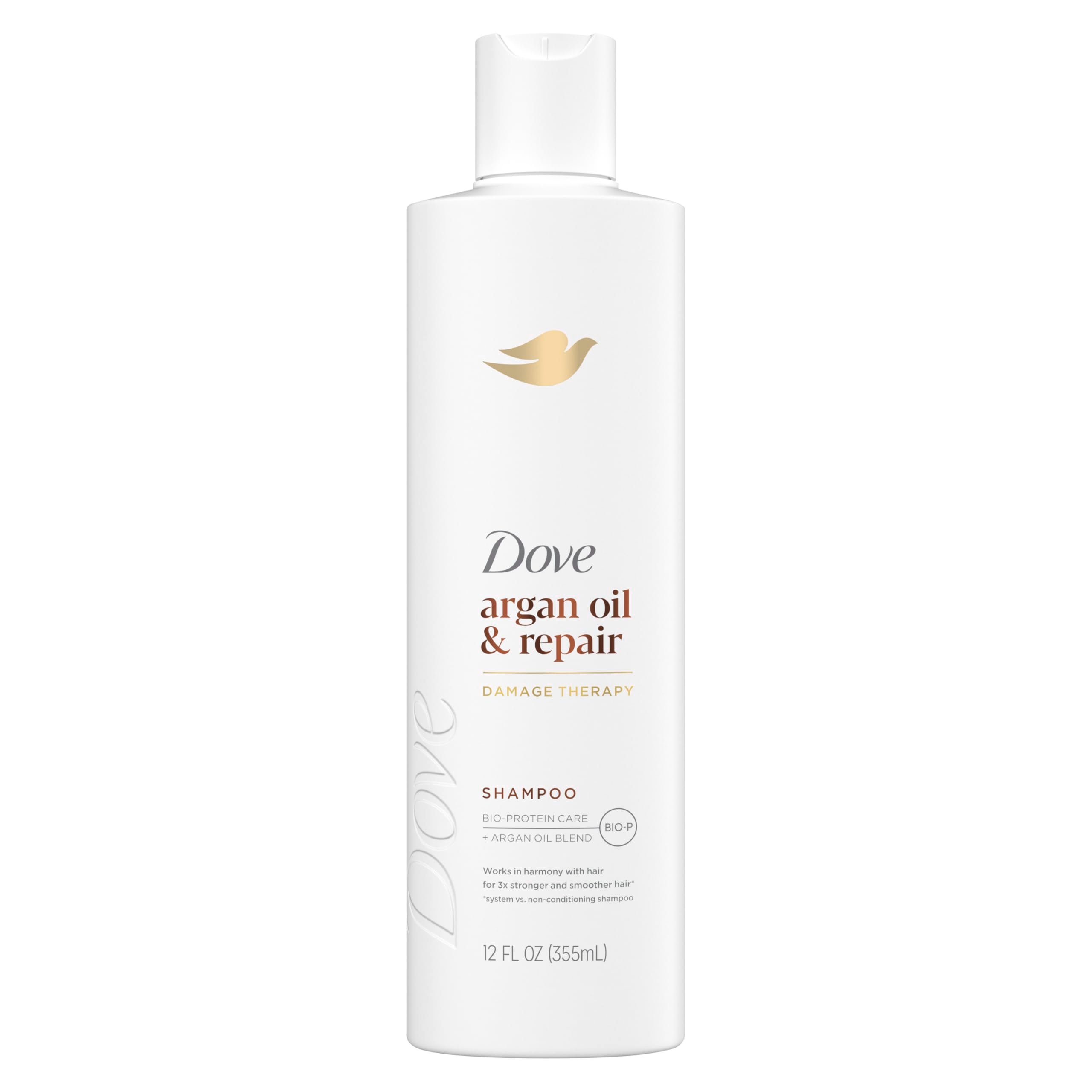 Dove Shampoo Argan Oil & Repair for Fine Hair with Bio-Protein Care Technology and Argan Oil Blend 12 Fl Oz - Product Image