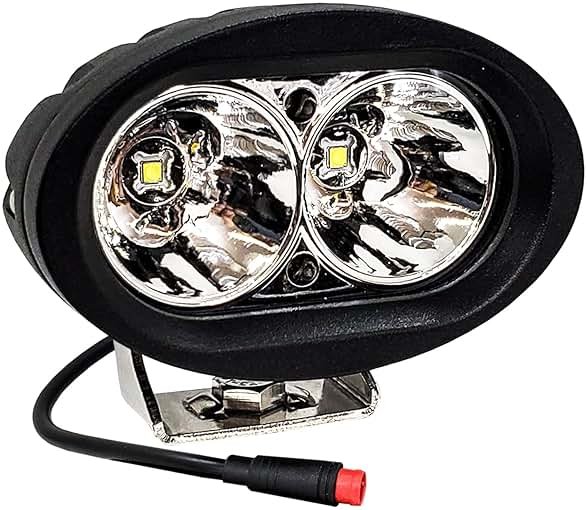 OZ-USA E-bike White LED Headlight High Output 6000K Compatible with Vamoose Mammoth Rad Power Bikes RadMini RadRover RadExpand RadRunner - Product Image