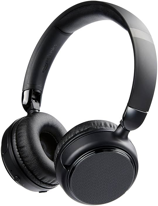 Amazon Basics Bluetooth On-Ear Headphones Wireless with Microphone, Deep Bass, 35 Hour Playtime, Foldable, Collapsible, Portable Travel Friendly, Black - Product Image