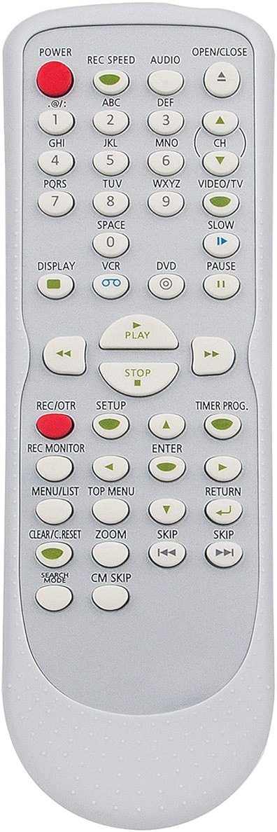 NB108 NB108UD Replacement Remote Control Applicable for Sylvania DVD VCR Combo SSR90V4 DVR90VE /Emerson DVD VCR Combo EWR20V4 EDVR95E/Symphonic DVD VCR Combo CWR20V4 SR90VE - Product Image